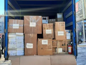 5 тонн теплой одежды, стройматериалов, и продуктов отправили вчера из Арзамаса жителям ЛНР