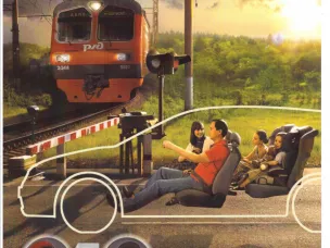 Выезжая на переезд на запрещающий сигнал светофора, Вы беззащитны