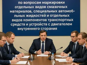 Совещание по вопросам маркировки отдельных видов смазочных материалов, специальных автомобильных жидкостей и отдельных видов компонентов транспортных средств и устройств с двигателем внутреннего сгорания