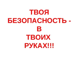 Твоя бдительность – твоя безопасность!