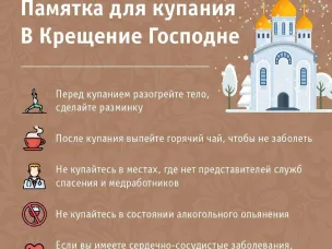 РЕКОМЕНДАЦИИ ГРАЖДАНАМ: О купании в проруби в Крещение