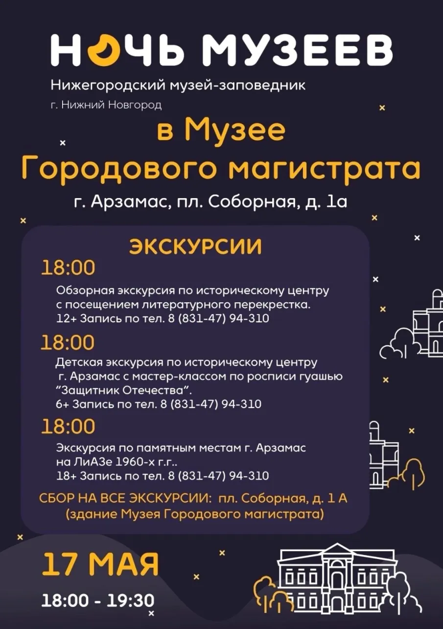 В округе снова наступает ночь. Ночь музеев