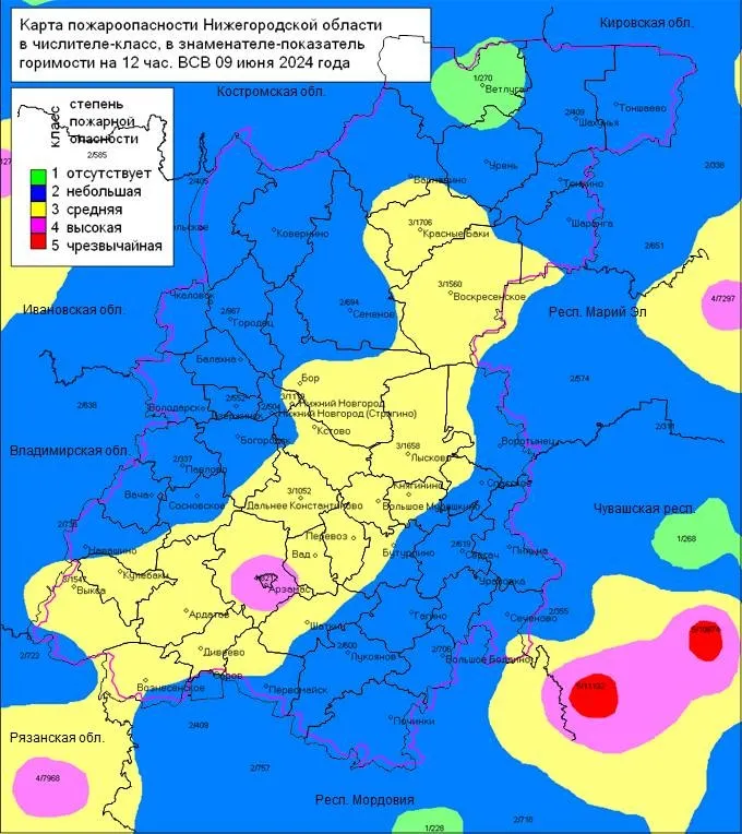 На территории г.о.г. Арзамас установился 4 класс пожароопасности лесов и торфяников
