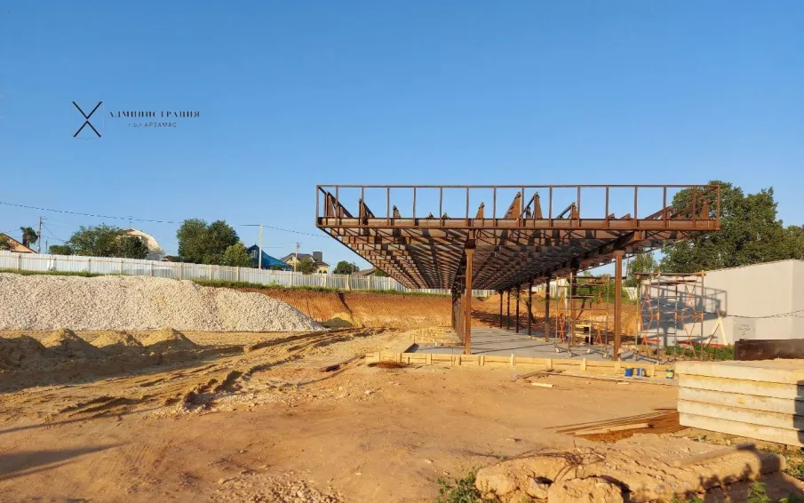 В Арзамасе продолжается строительство транспортно-пересадочного узла (ТПУ-1) на территории городского вокзала «Арзамас-1»