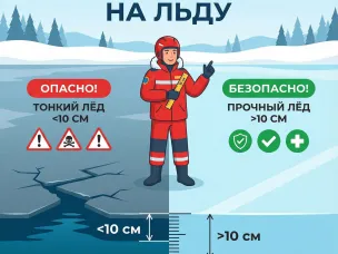Выход на тонкий лёд опасен!