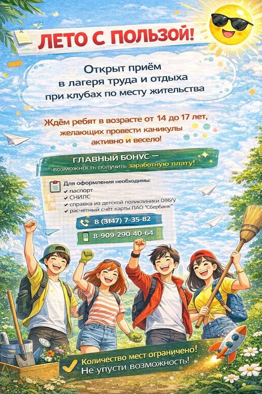 ЛЕТО-2026: заработай, отдохни и прокачай навыки!