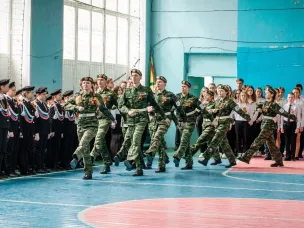 В школе 10 собрались лучшие юнармейские отряды Арзамаса